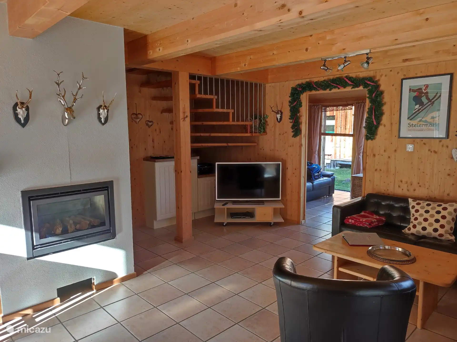 Chimenea en la sala de estar