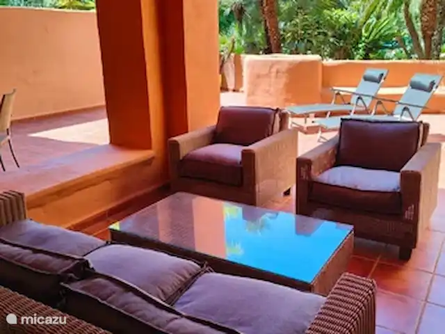 Location de Vacances Espagne, Costa del Sol, Benahavis, appartement - Jardins de Albaicín salon en terrasse