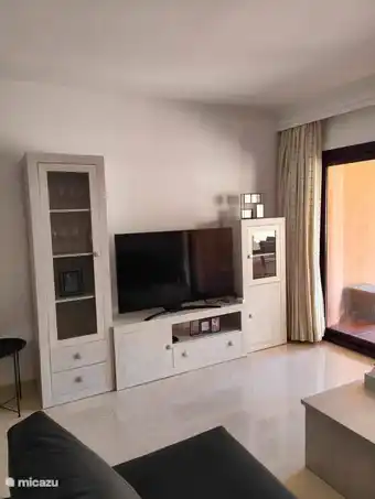 living room with Smart TV connected with IPTV (international sports channels included)