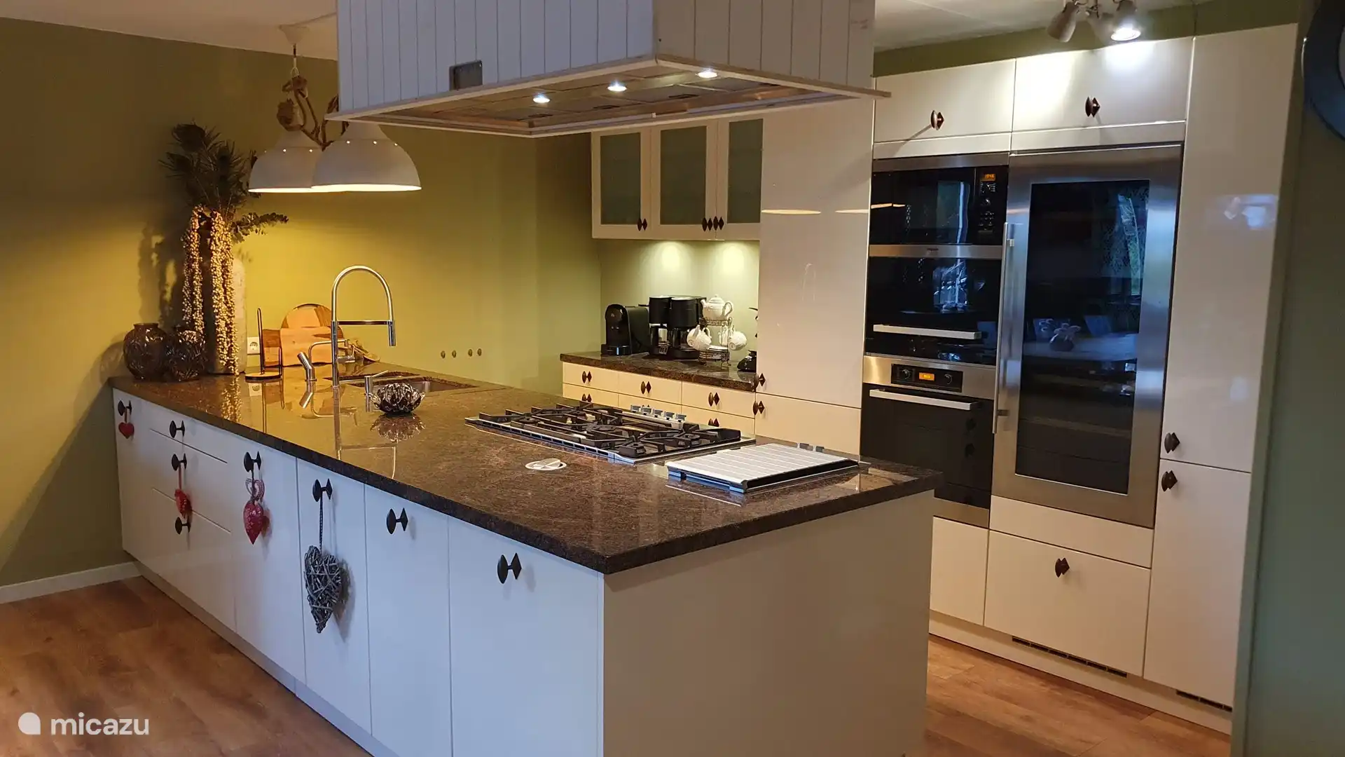 Cuisine ouverte avec div. Appareils encastrables