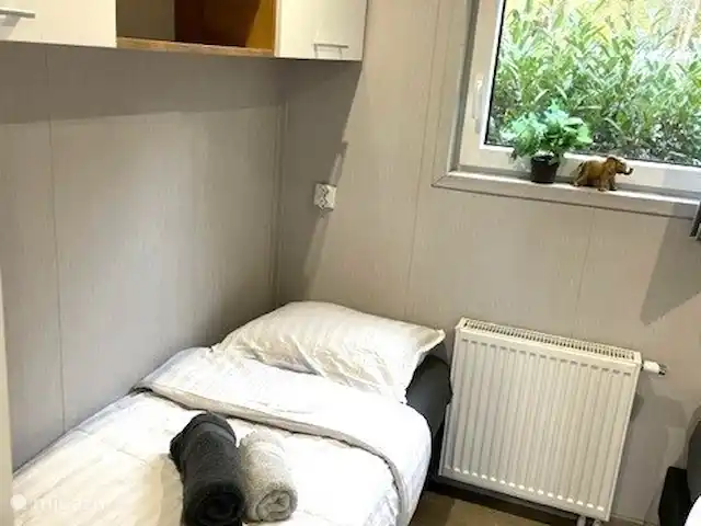 Cottage Serendipity - Natuur & Luxe huren in Nederland, Gelderland, Beekbergen - chalet Slaapkamer 2 met twee 1-persoonsbedden