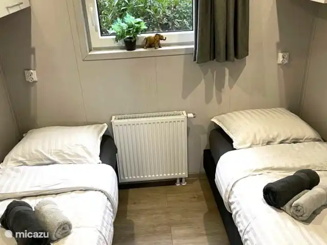 Cottage Serendipity - Natuur & Luxe huren in Nederland, Gelderland, Beekbergen - chalet Tweede slaapkamer met 2 bedden