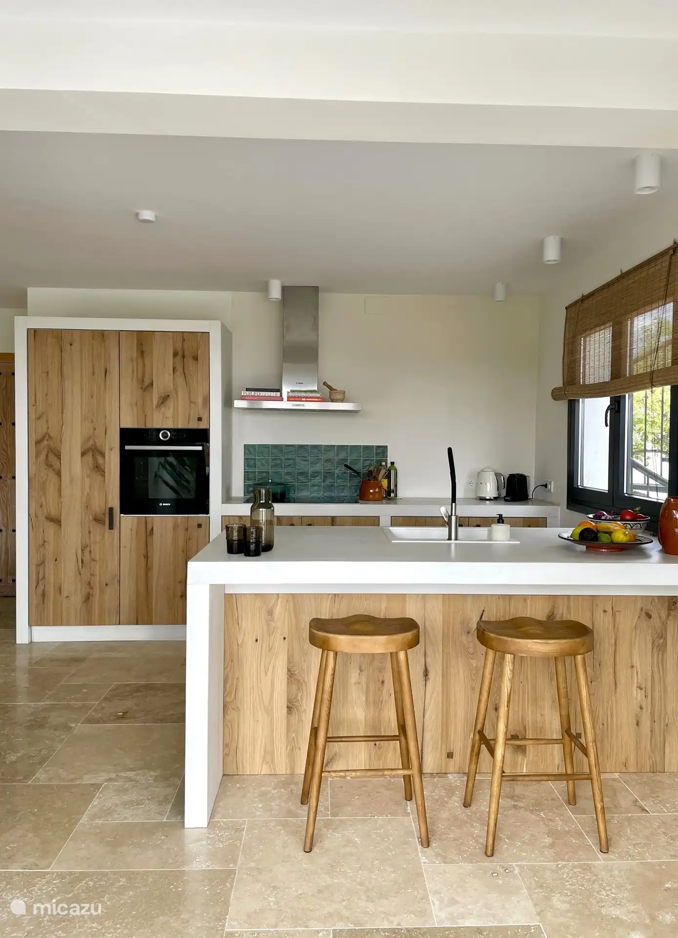 Cozy seating area in the kitchen
