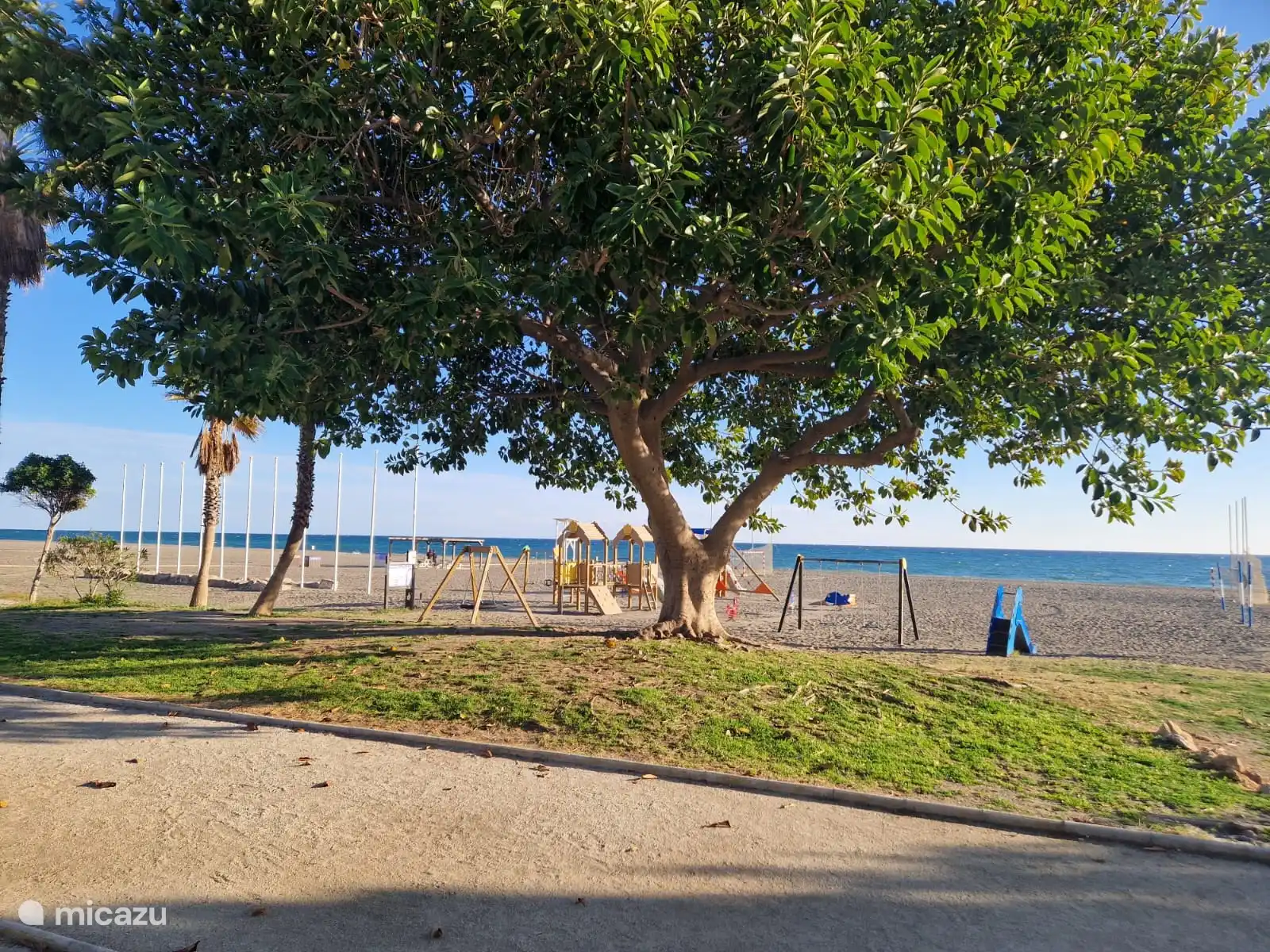 Children's play equipment on the beach