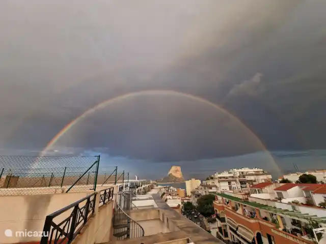 Bahia de Calpe | Espagne, Costa Blanca, Calpe - penthouse Vue depuis l'escalier en colimaçon/toit-terrasse