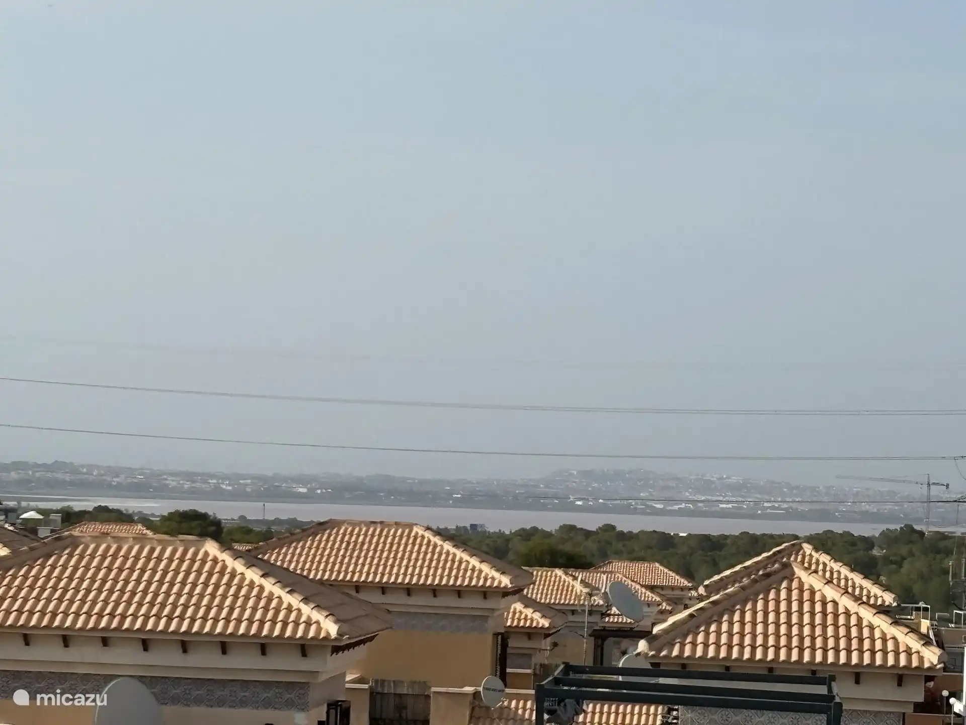 View of the pink salt lakes