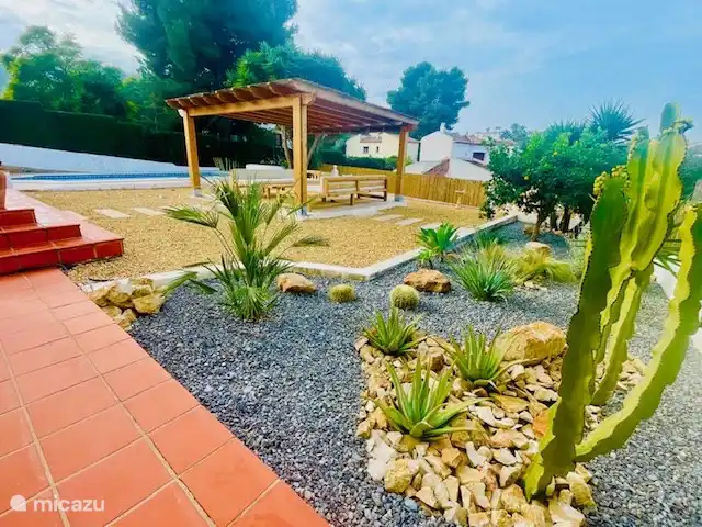 The large private garden.