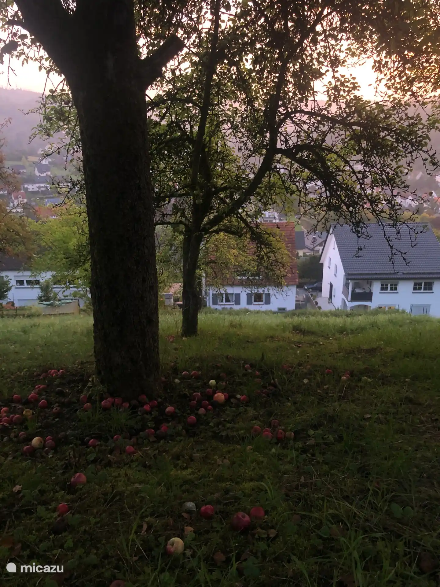 The garden is located high up. 
at the highest point a beautiful view over the valley