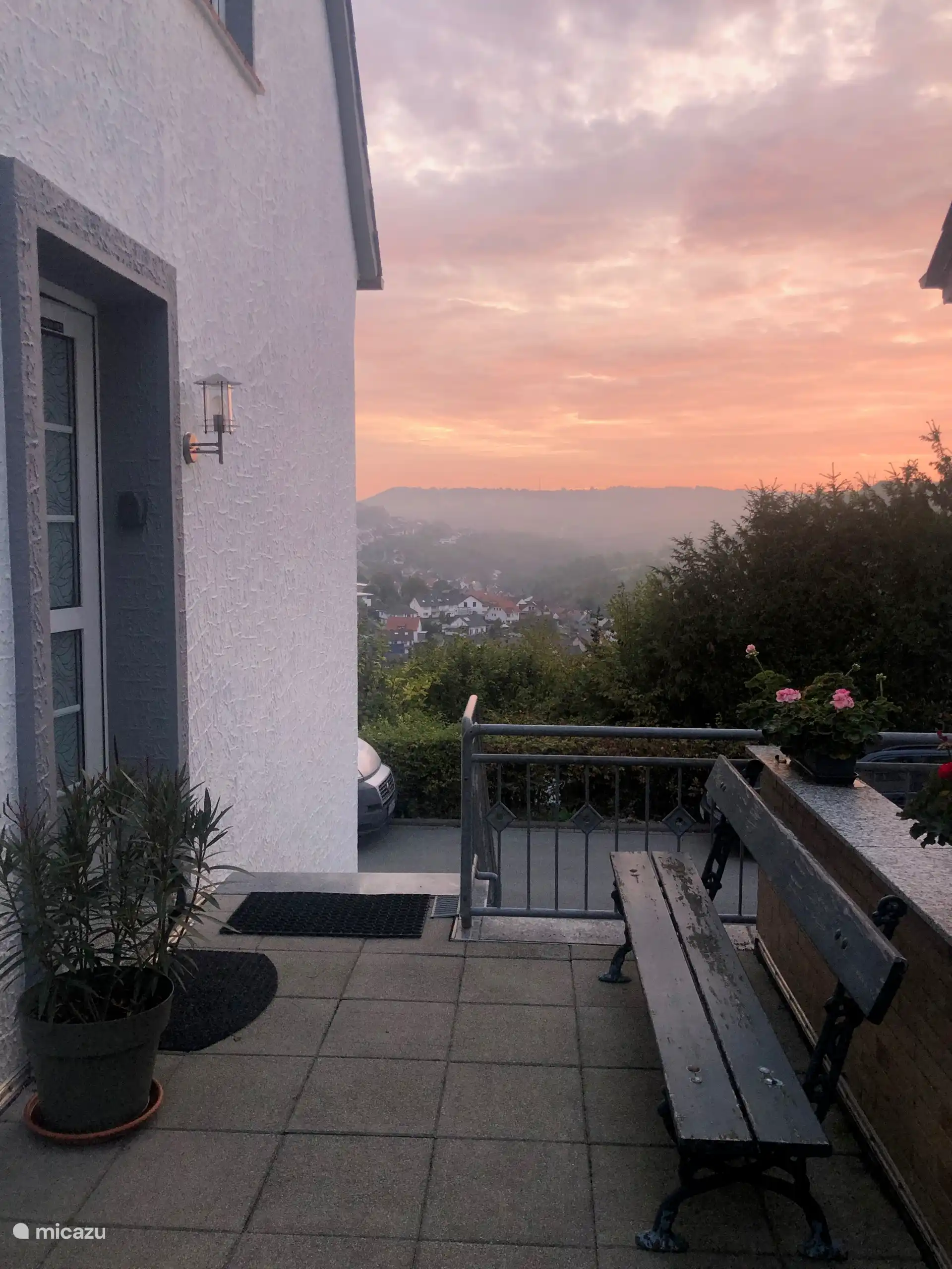 Patio next to the house