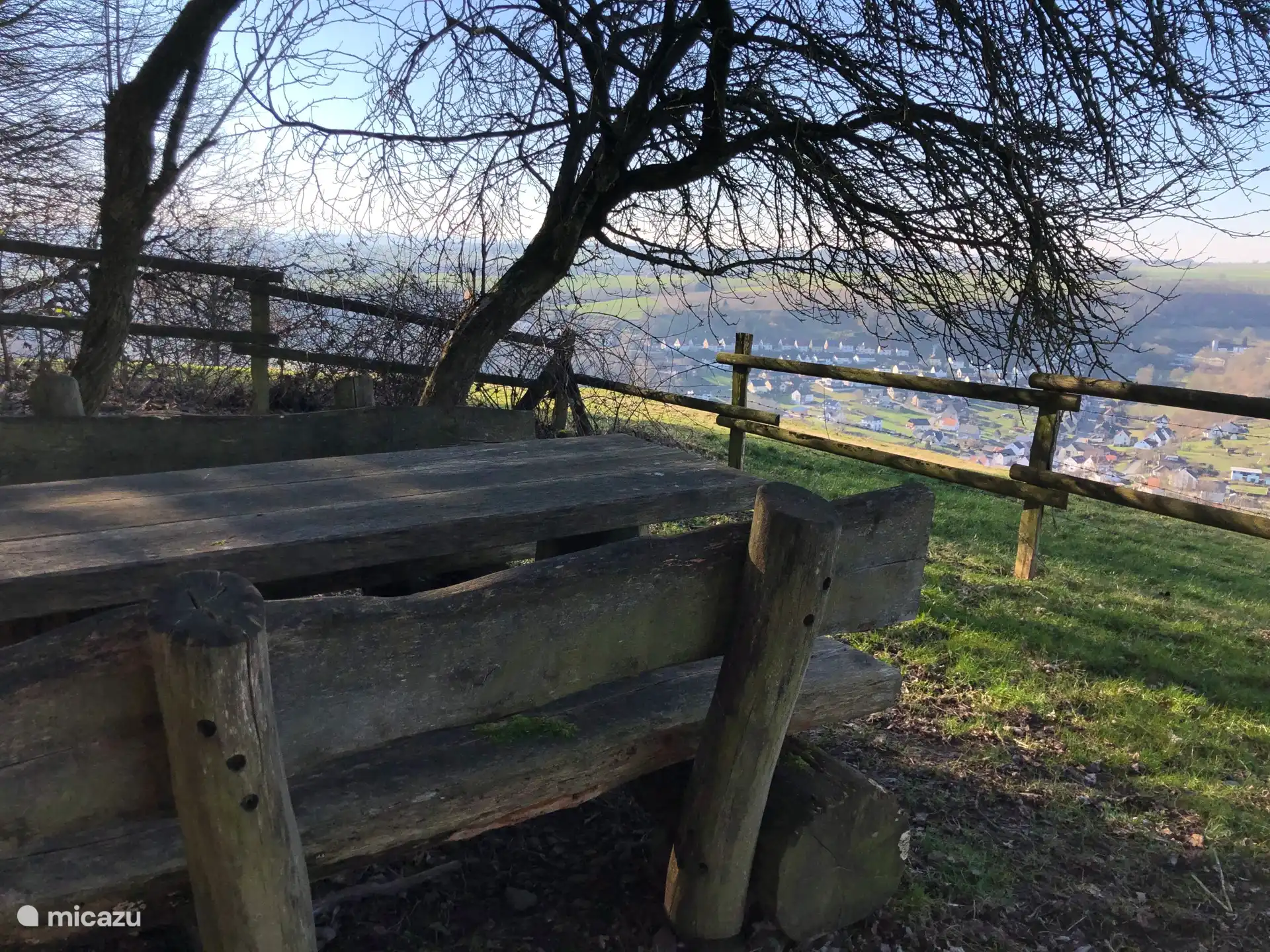Hike to the opposite hill and look out at the Accomodation