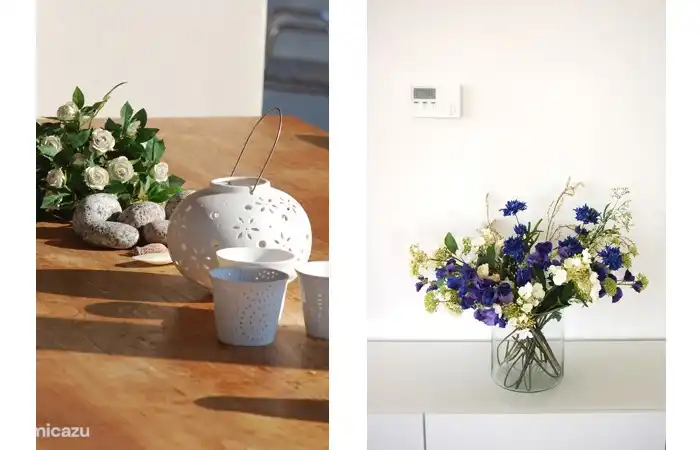 The flowers in and around the villa give the house a lot of athmosphere