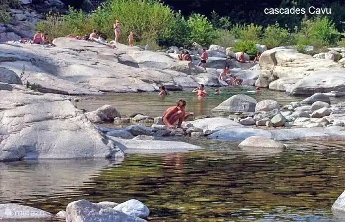 In Cavu you can swim in the cascades for those who do not like salt water. You can go for beautiful walks in the mountains.