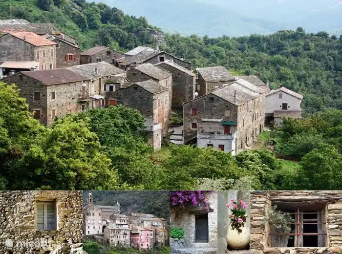The buildings of the Corsican mountain villages of Corsica are distinct and characteristic. Every village will verrrassen in the rugged mountainous interior again.