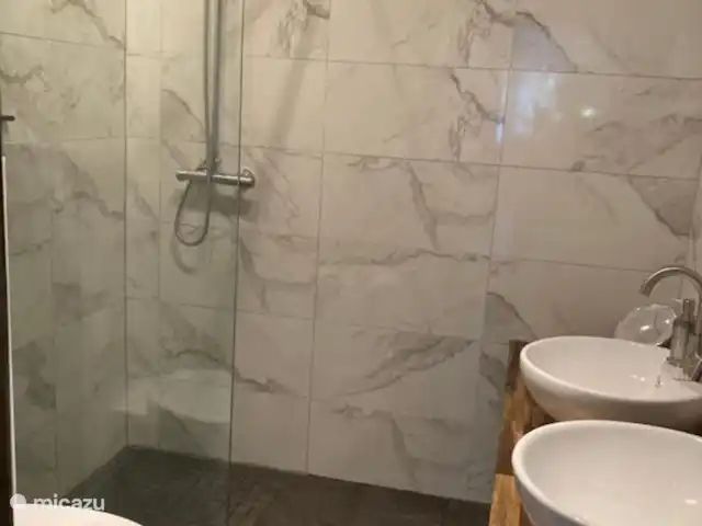 Appartement 2 chambres | Autriche, Carinthie, Feld Am See - appartement Salle de bain avec double vasque, douche à l'italienne et WC