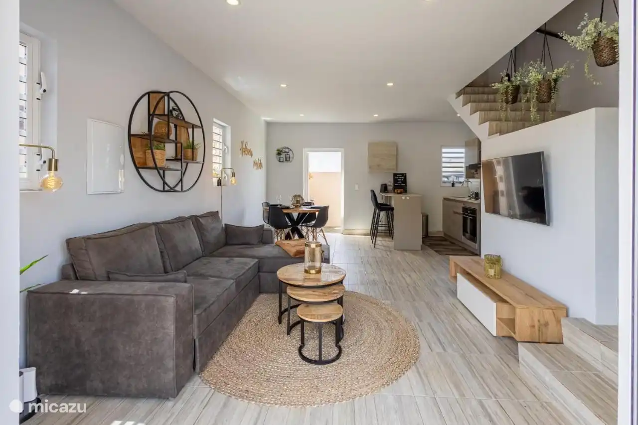 Woonkamer met slaapbank en 43 inc tv met netflix,youtube etc 