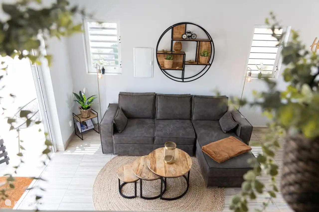 Woonkamer met slaapbank en 43 inc tv met netflix,youtube etc 