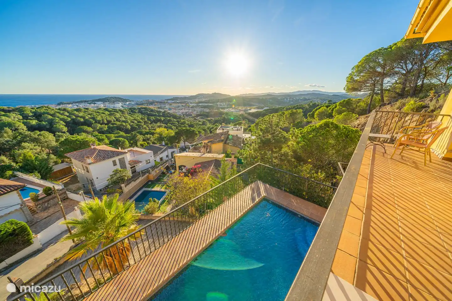 Prachtig zicht vanaf het zonneterras