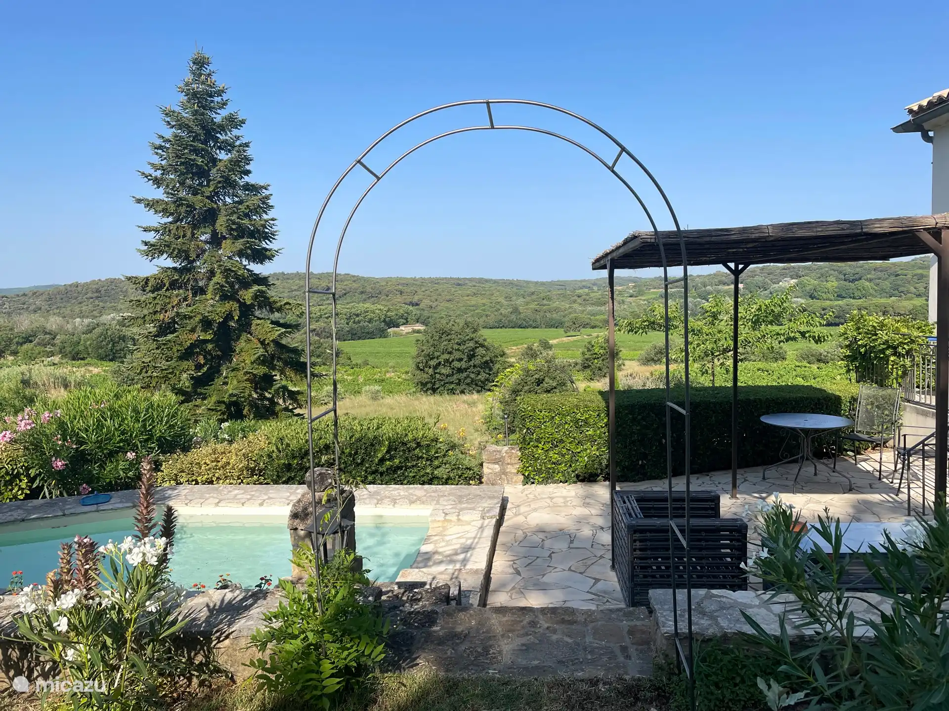view from maison Carreé over the vineyards