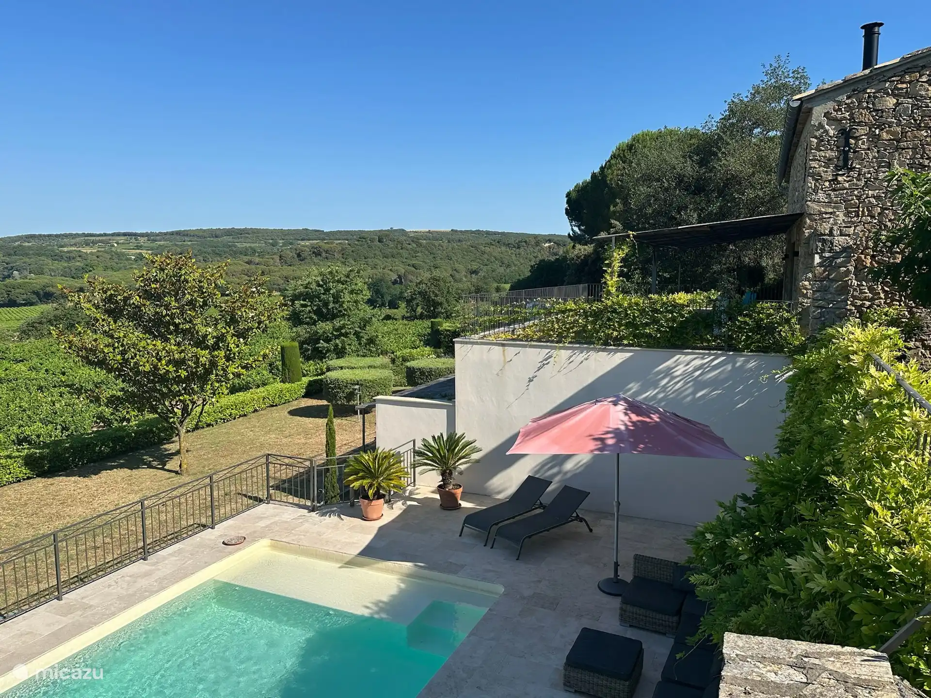 swimming pool with views over the valley