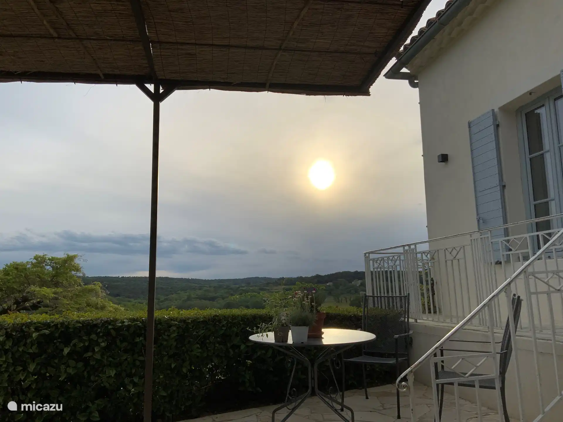 sunset from the terrace of Maison Carrée