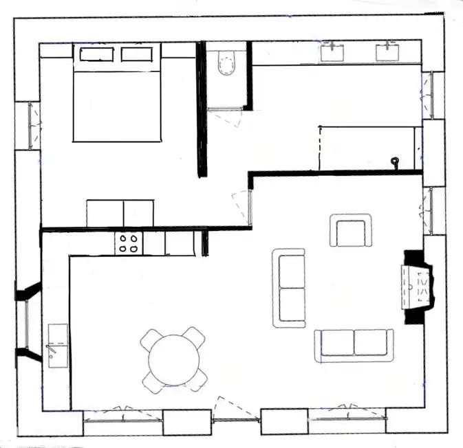 floor plan maison Carrée
