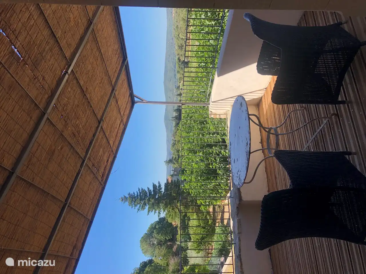 la vue depuis la terrasse