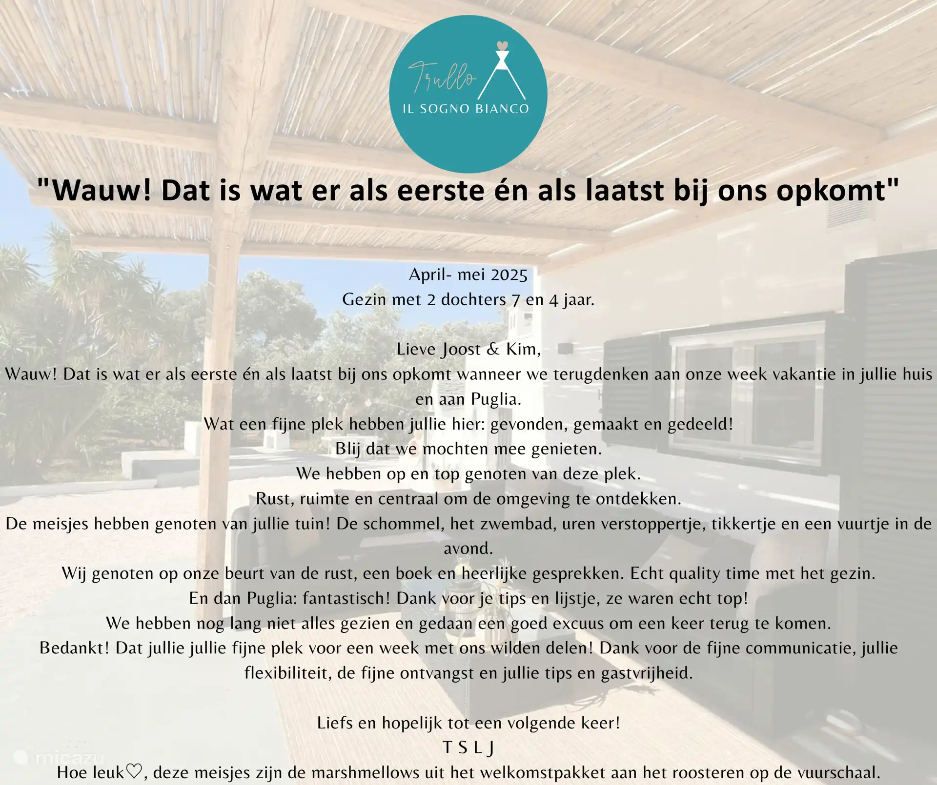 Review uit het gastenboek