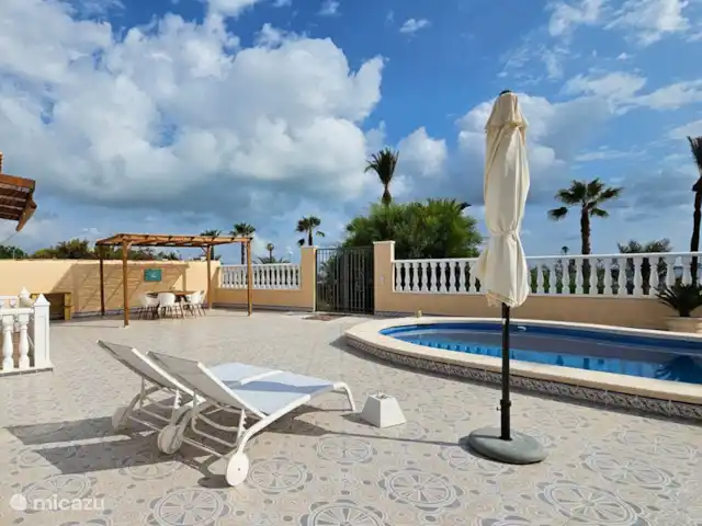 Casa Playa | Espagne, Costa Cálida, Los Urrutias - villa Belle et grande terrasse ensoleillée avec vue sur le boulevard, la plage, la marina et la mer