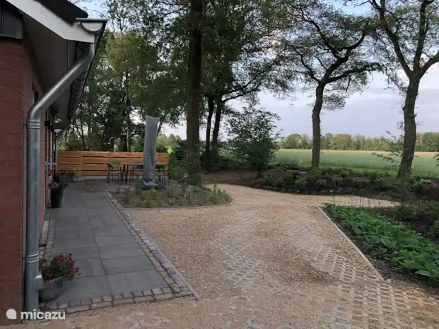 De Boschkerhook huren in Nederland, Gelderland, Vragender - vakantiehuis Uitzicht over het veld, waar fazanten en reeën te spotten zijn.