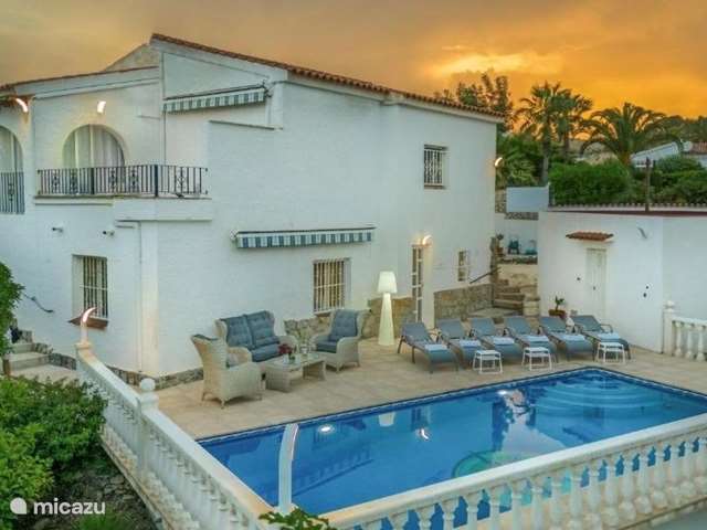 Vakantiehuis Spanje, Costa Blanca, Benissa – villa Villa Mareva: uitzicht op zee en tuin