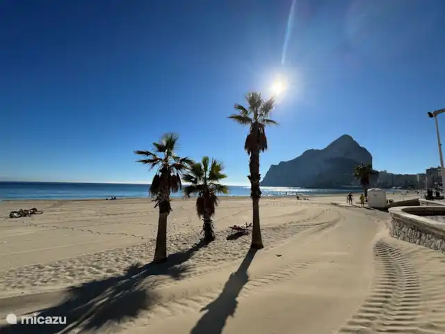 Location de Vacances Espagne, Costa Blanca, Benissa, villa - Villa Savina : Vue mer & Jardin La plage de sable de Calpe