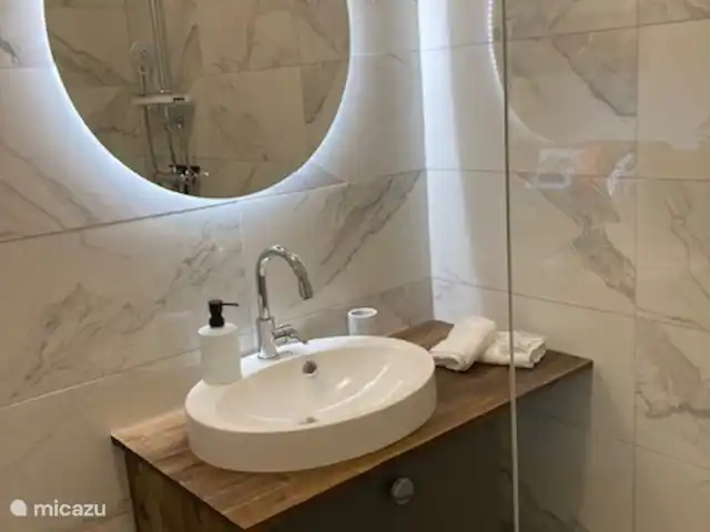 Studio avec balcon | Autriche, Carinthie, Feld Am See - appartement Salle de bain, WC douche à l'italienne, aspect marbre et pierre naturelle