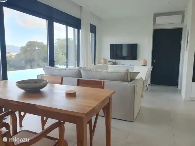 Villa Zaverda en Grecia, Gracia Central, Paleros - villa Sala de estar con vistas