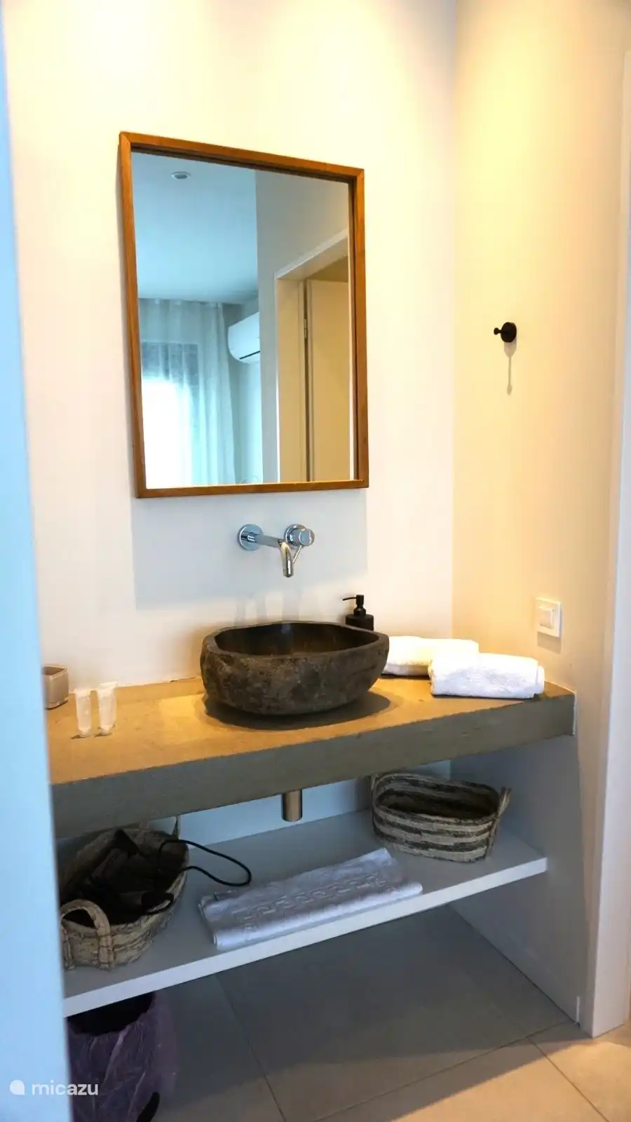 Sink master bedroom. Soap and shampoo provided.