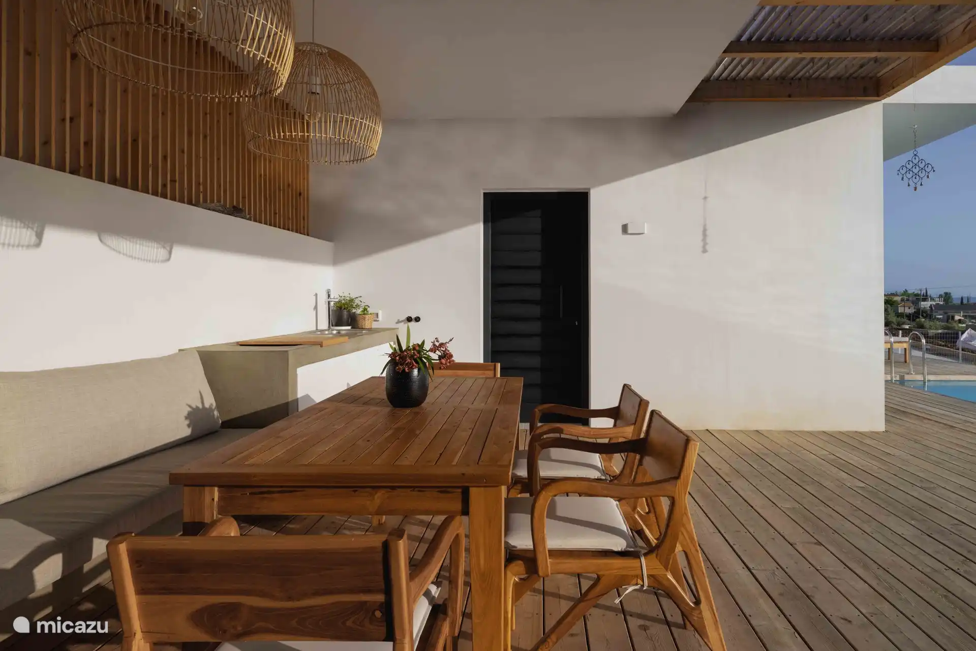 Patio with sun and shade