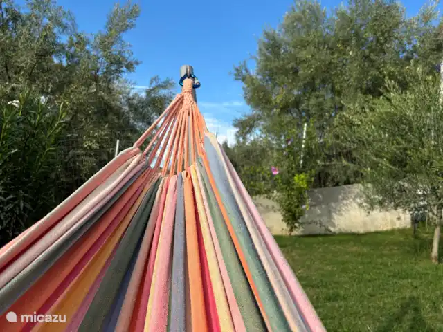 Villa Zaverda en Grecia, Gracia Central, Paleros - villa Hamaca en el jardín.