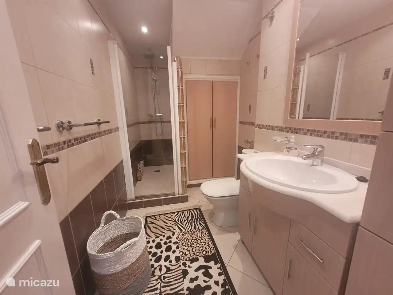 Badezimmer mit geräumiger Dusche