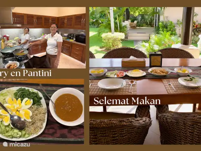 BaliSeaviewVilla Namaste&Guesthouses huren in Indonesië, Bali, Dencarik - villa Ary en Pantini van het team Namaste koken graag voor u gerechten uit het menu van Namaste. Uit eten bij u eigen thuis. Zo wordt u door het team heerlijk ontzorgt en verzorgt.
