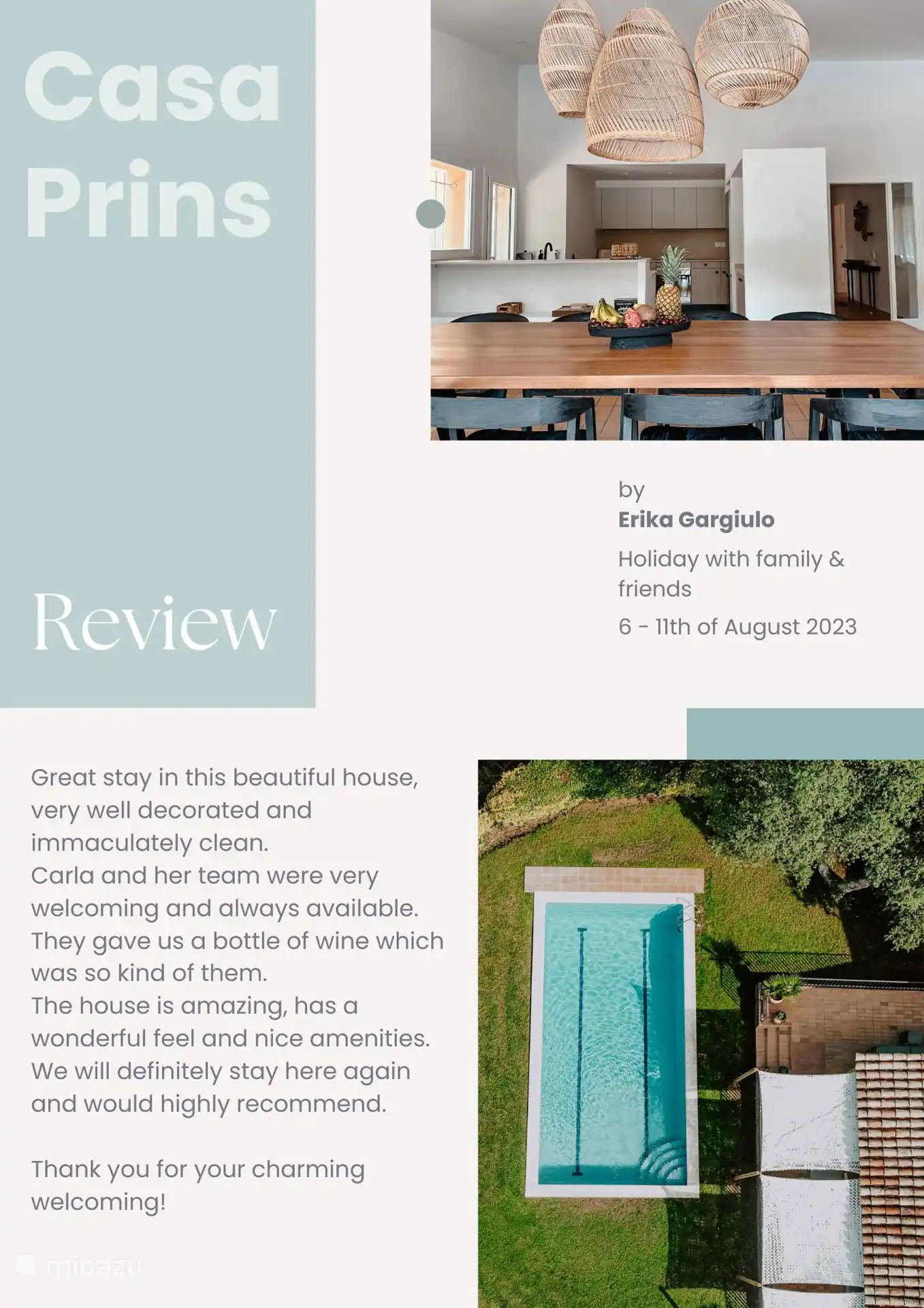 Bewertungen von Erika Gargiulo