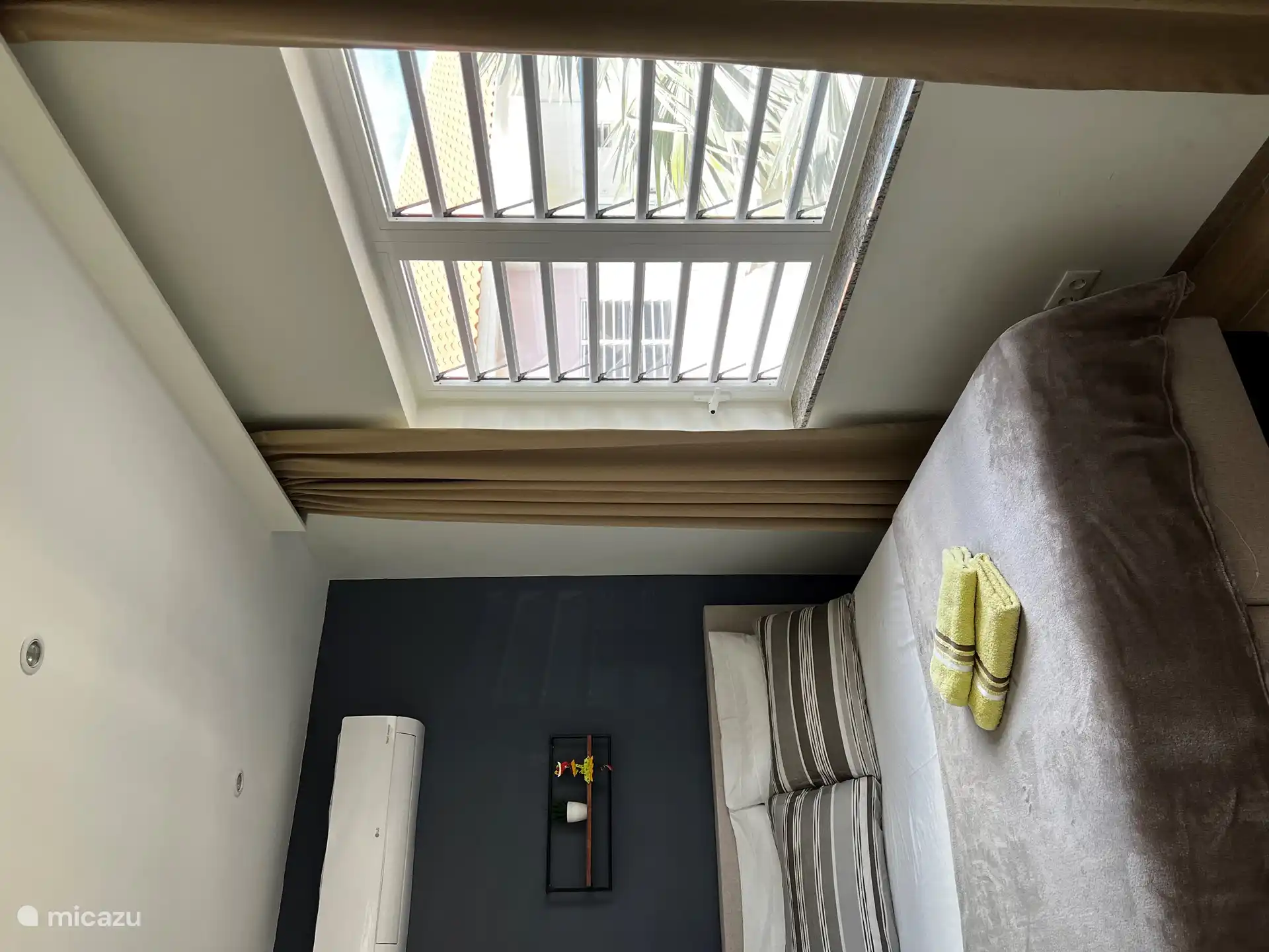 shutters and equipped with mosquito nets