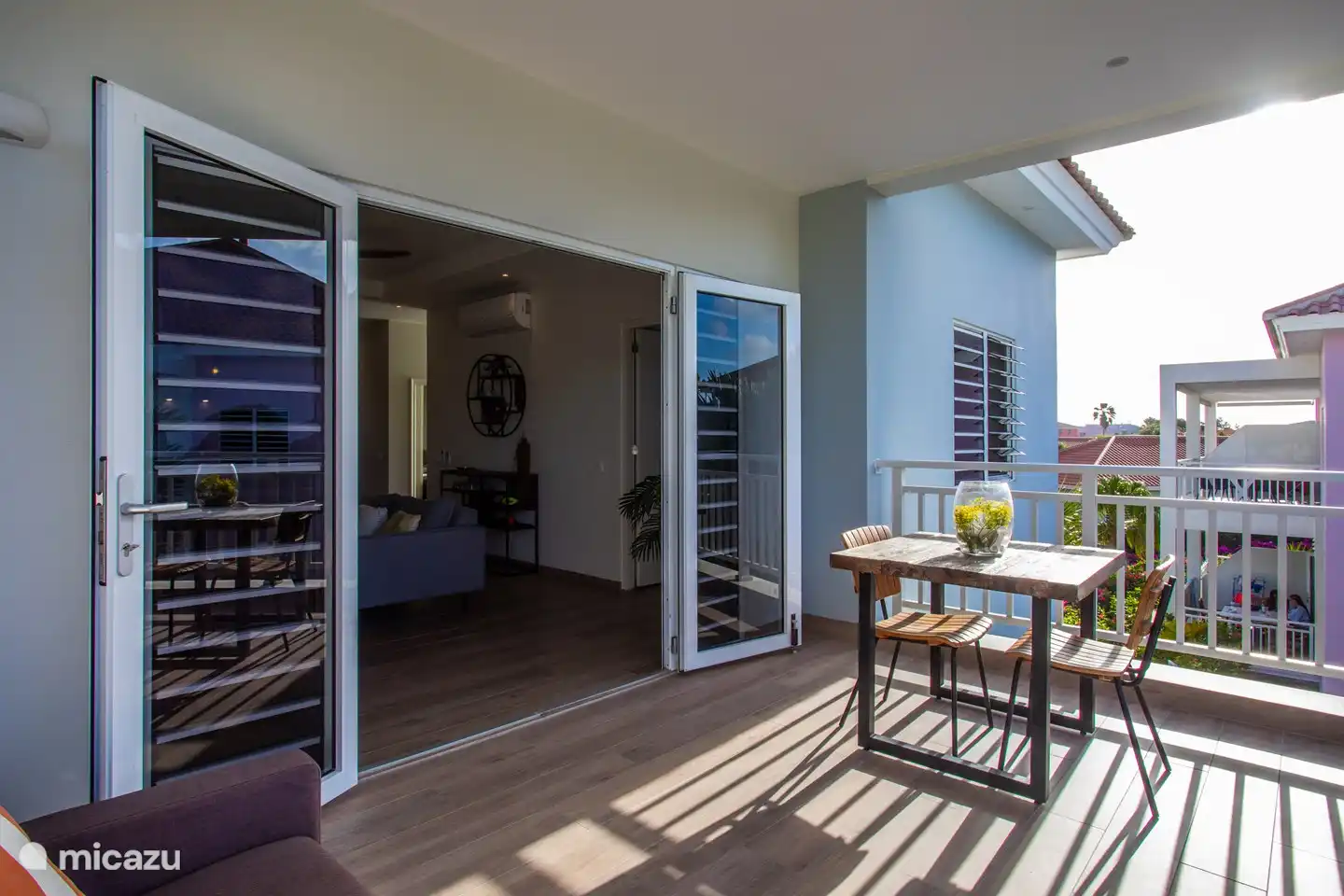 A lovely balcony for breakfast or relaxation 