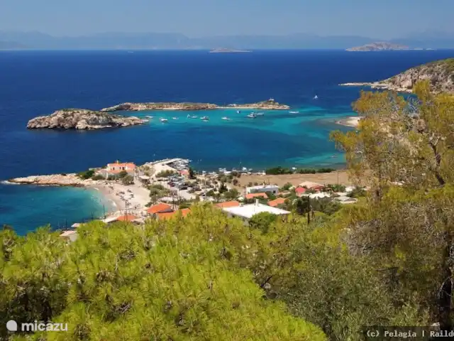 Zomers Buiten | Grèce, Égine, Salamina - villa baie en dessous de la maison