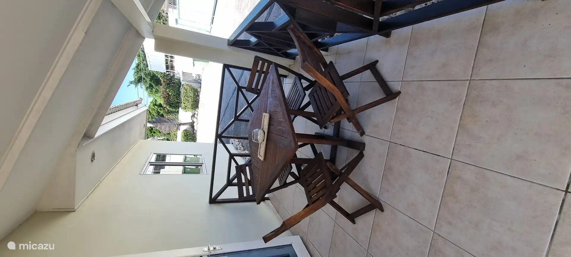 The seating area on the porch