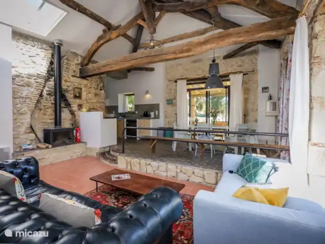 Castillo Mondou en Francia, Lot y Garona, Villeneuve-sur-Lot - casa rural / cabaña Salón La Loge