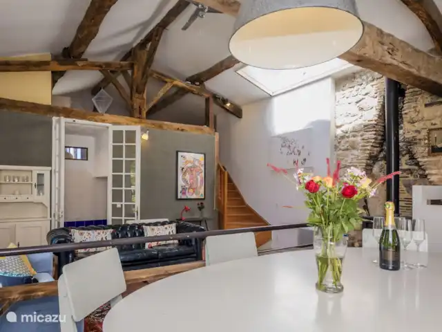 Castillo Mondou en Francia, Lot y Garona, Villeneuve-sur-Lot - casa rural / cabaña Vista de La Loge del entresuelo.