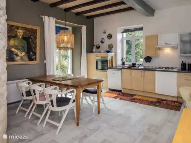 Castillo Mondou en Francia, Lot y Garona, Villeneuve-sur-Lot - casa rural / cabaña salón cocina casa rural Bellevue