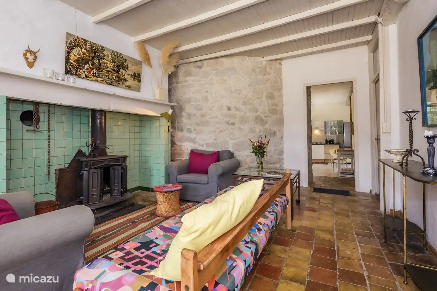 Bellevue seating area around the wood stove