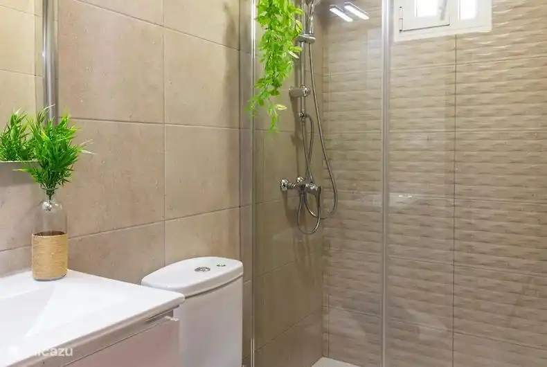Recently renovated bathroom with a beautiful walk-in shower
