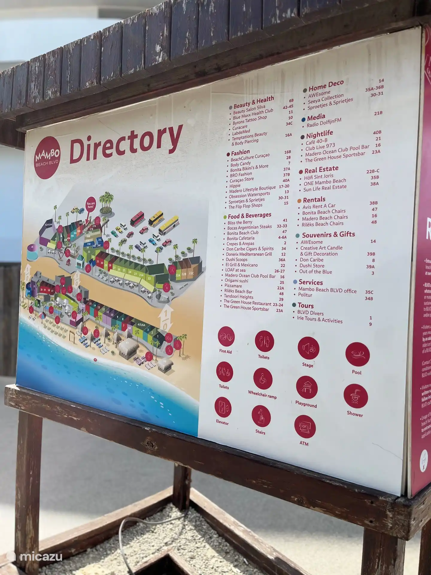 Plattegrond Mambo Beach