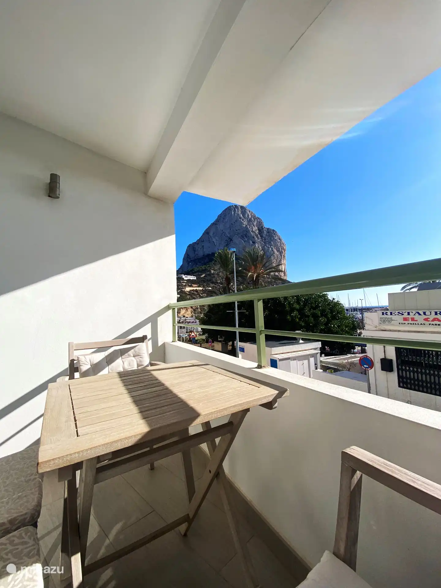 Blick auf den Peñon vom Balkon aus